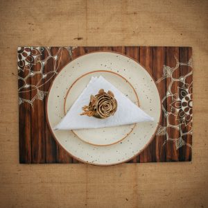 Product: Scrapshala Mandala Table Placement | Walnut | Foldable | Stain-Proof