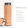 Product: Ecotyl Bamboo Stainless Steel Insulated flask – 450 ml