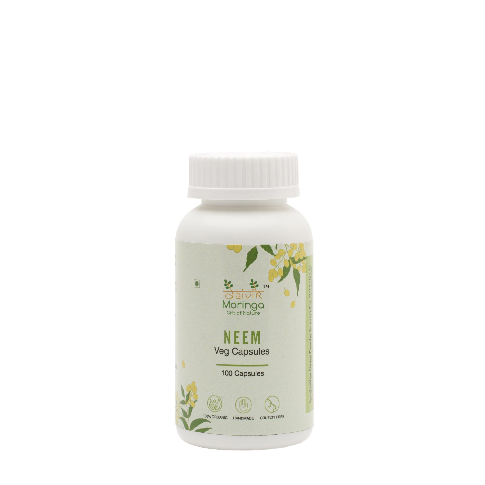 Product: Daivik Moringa Neem Veg Capsules | 100% Natural | Detox, Skin Care, Anti Inflammatory | 100 Caps Each