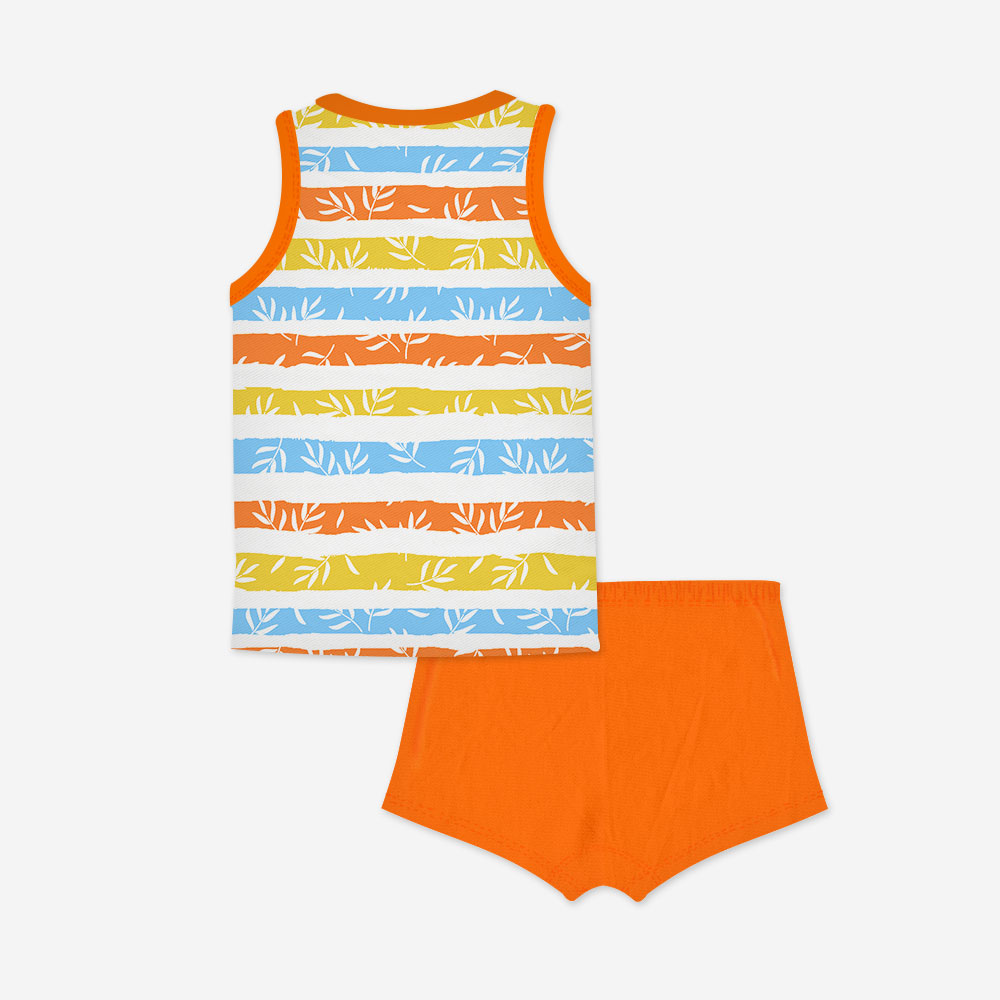 Product: Snugkins Snugwear– 100% Organic Cotton Sleeveless T Shirts Top and Shorts Set for Kids (Frog-Jumping Joy)