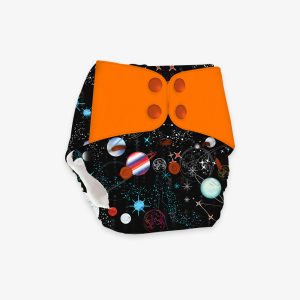 Product: Regular Diaper by Snugkins -Freesize Reusable, Waterproof & Washable Organic Cloth Diapers (Galaxy Ride)