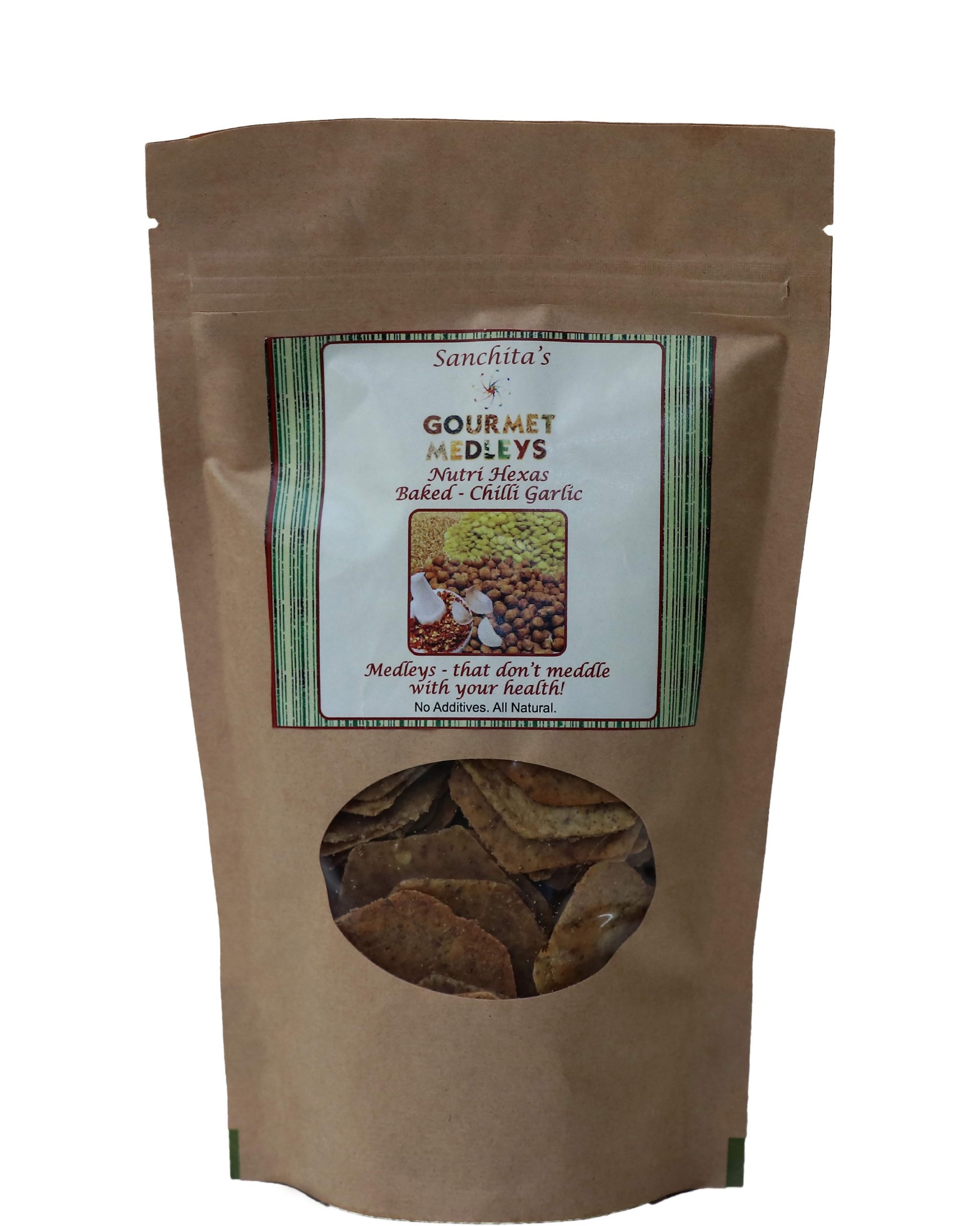 Product: Gourmet Medleys Husked Green Gram crackers Oregano& basil