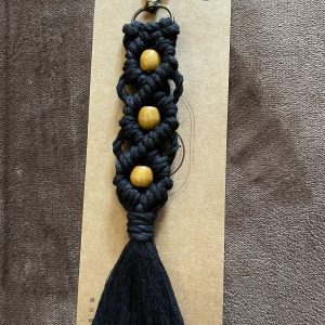 Product: Handcrafted Knotted Cotton Key Chain – Beige