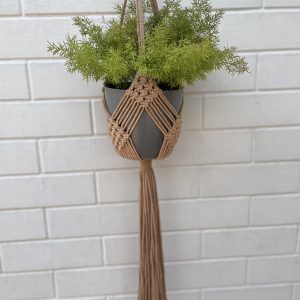 Product: Handcrafted Cotton Plant Hanger Beige