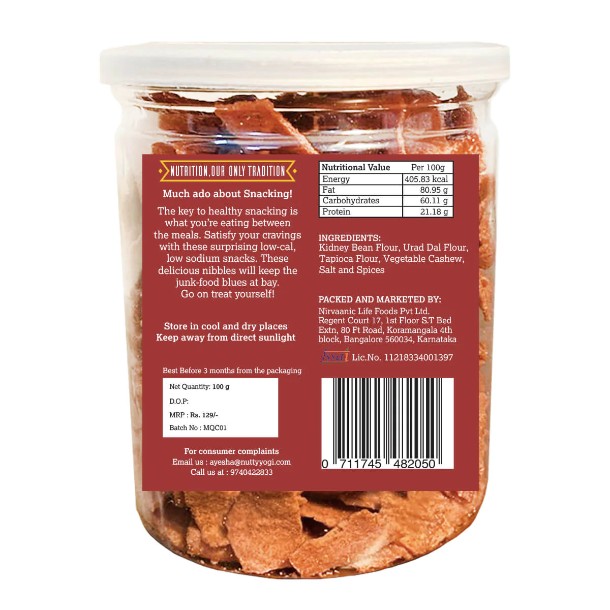 Product: Nutty Yogi Spicy Red Bean Chips