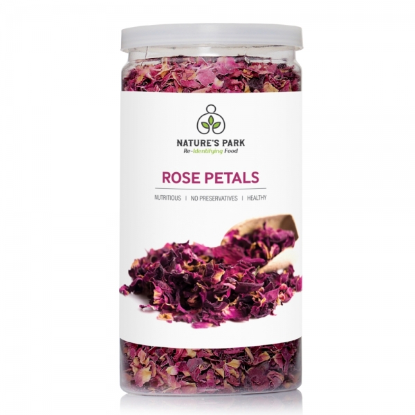 Product: Natures Park Rose Petals – Sun Dried Gulab Patti (100% Edible) – Best Quality Herbs Pet Jar