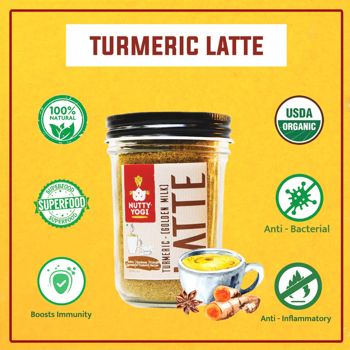 Product: Nutty Yogi Turmeric Latte (Golden Milk/Haldi Doodh)