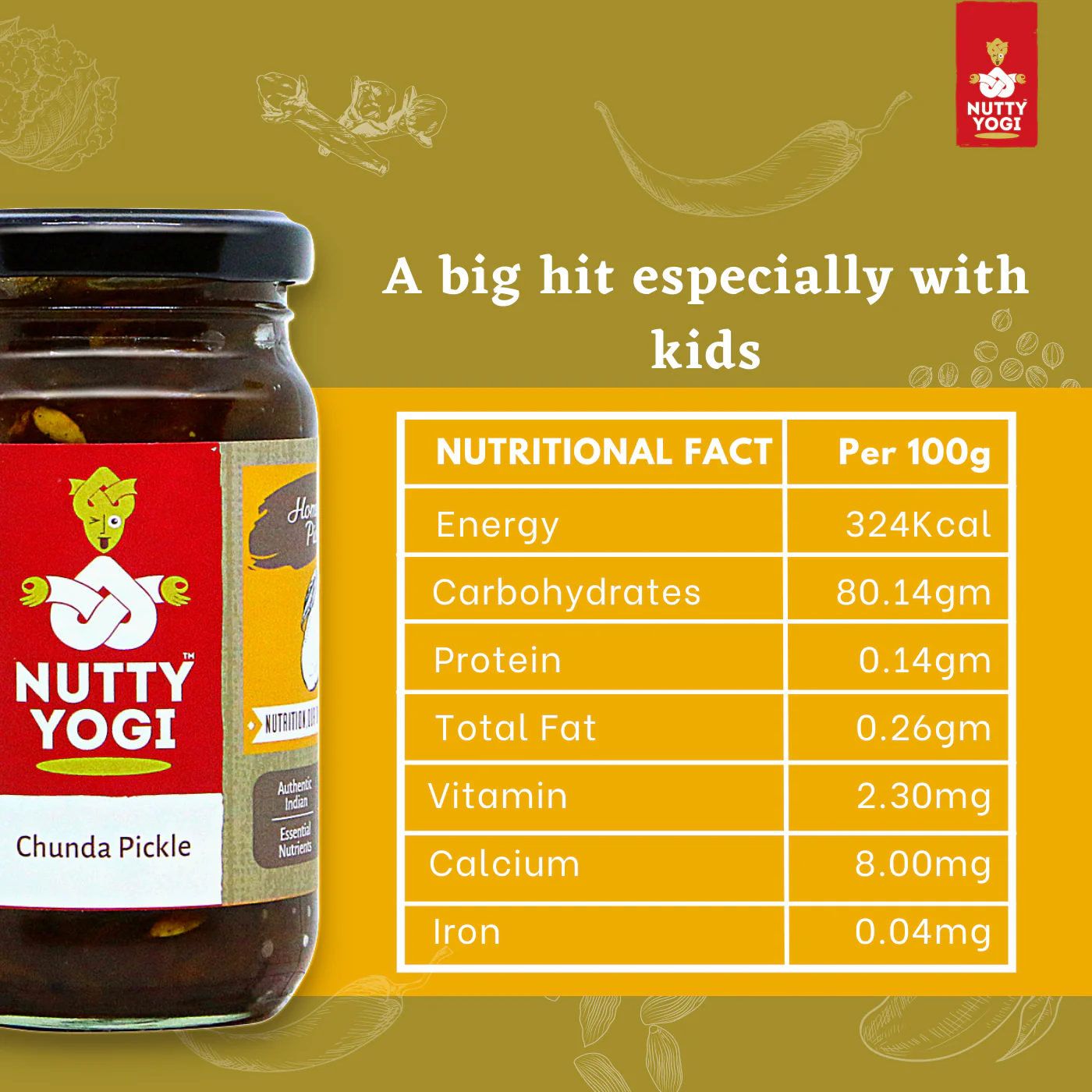 Product: Nutty Yogi Chunda Pickle 250 g