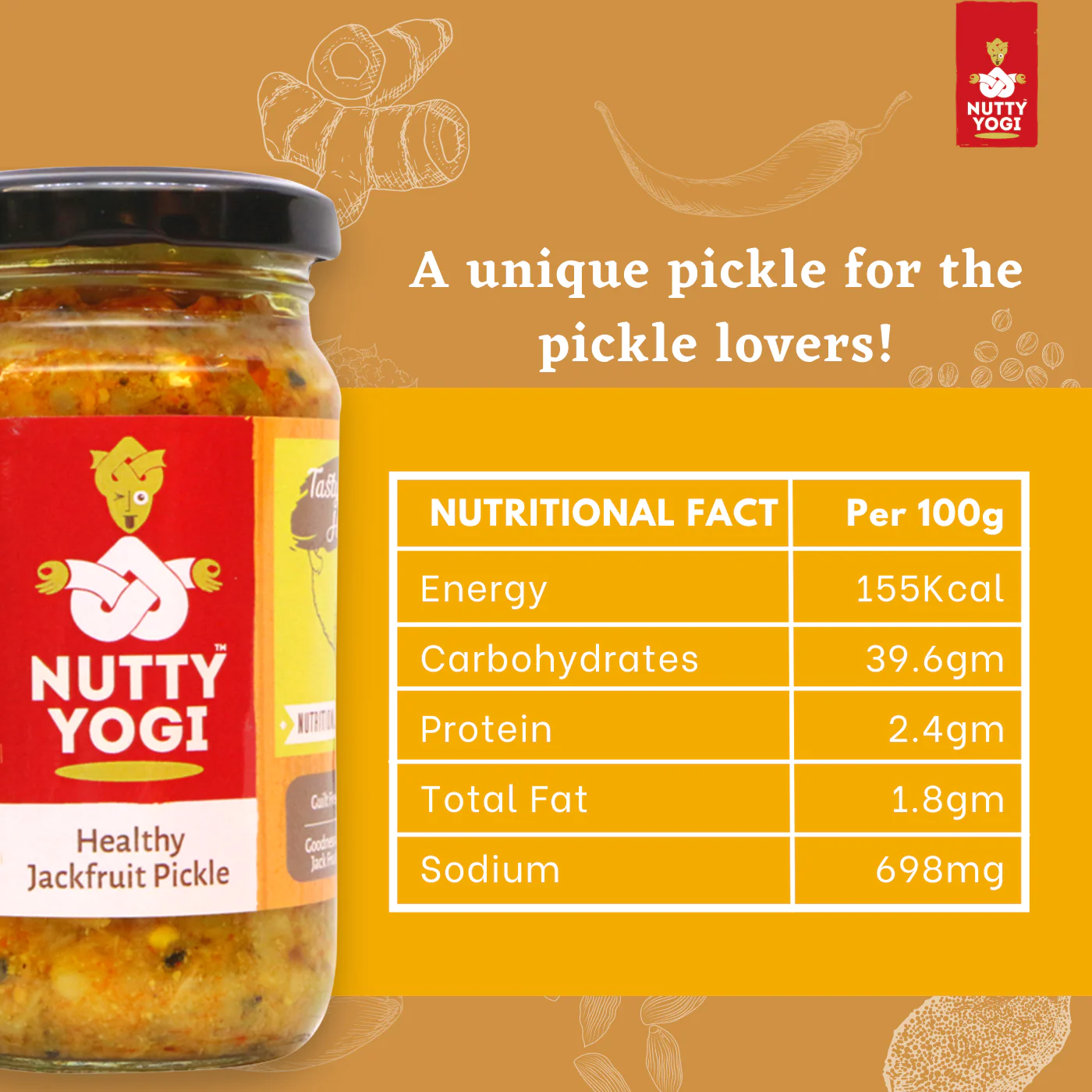 Product: Nutty Yogi Healthy Jackfruit Pickle 200 g