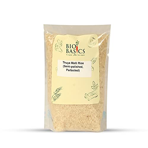 Product: Biobasics Thuya Malli Rice, 1 kg | Semi-Polished, Parboiled