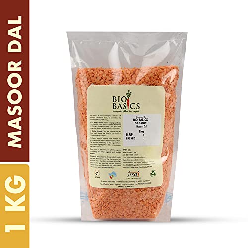 Product: Biobasics Organic Masoor Dal, 1 kg | Ethically sourced by Bio Basics