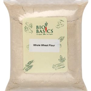 Product: Biobasics Whole Wheat Flour, 1 kg | Natural & Ethically sourced by Bio Basics