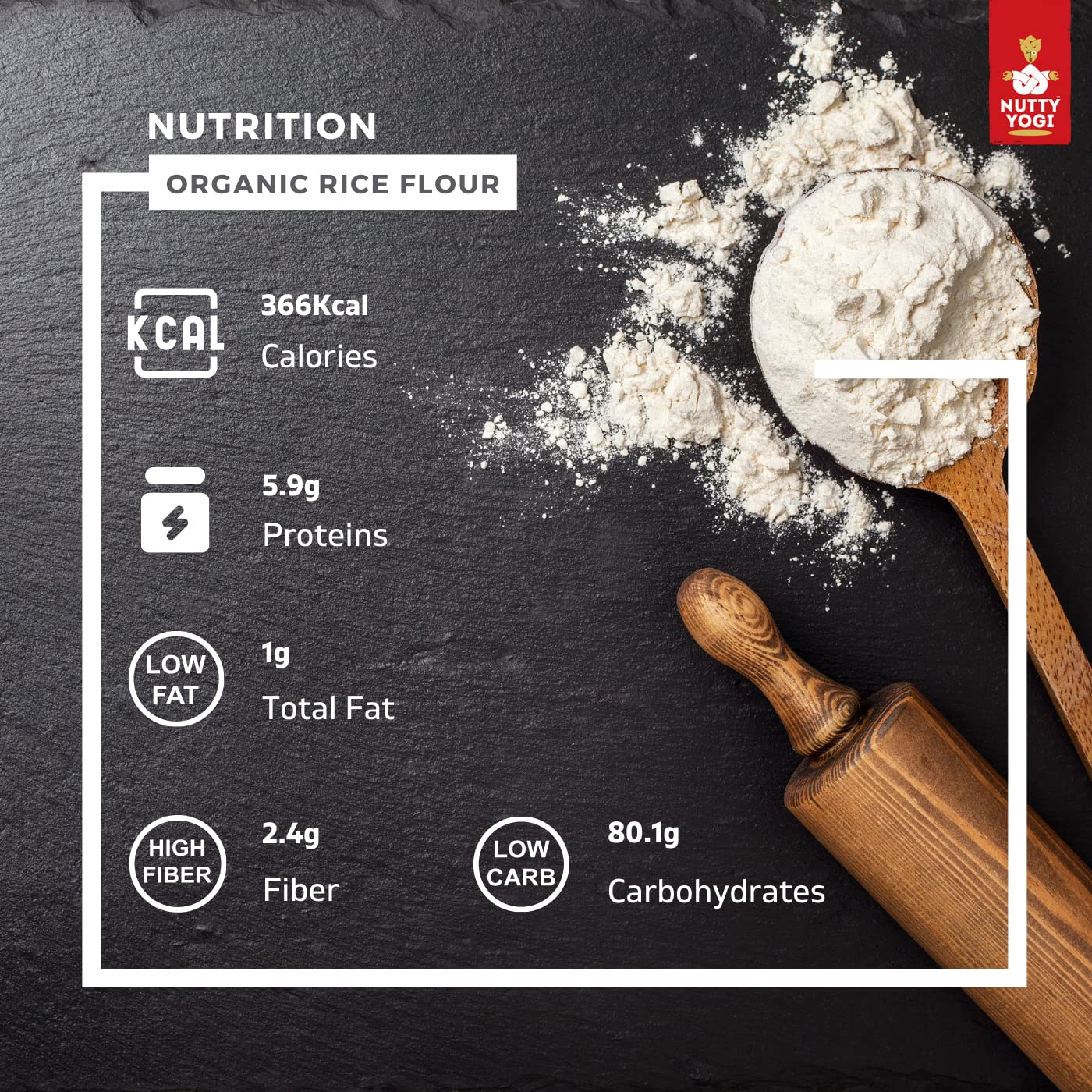 Product: Nutty Yogi Rice Flour (500 g)