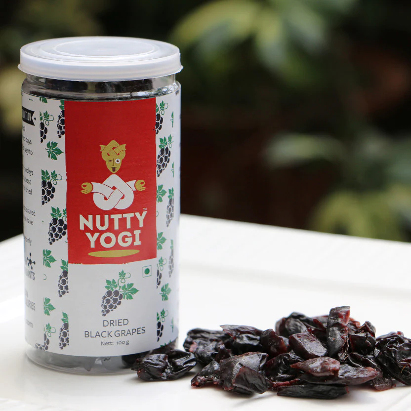 Product: Nutty Yogi Dried Black Grapes
