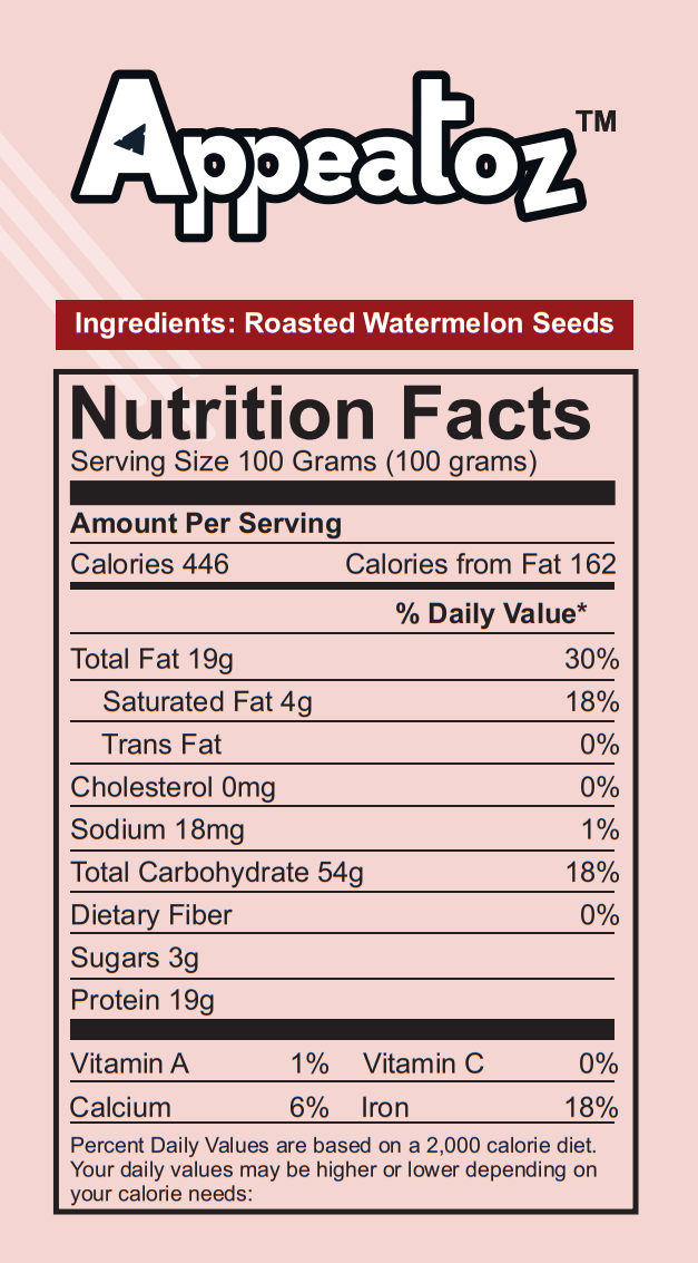 Product: Nutrox Foods Roasted Watermelon seeds 100 g