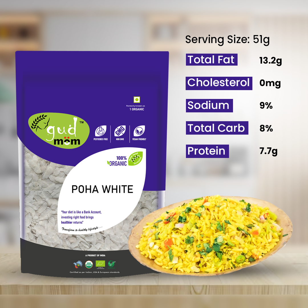 Product: Gudmom Organic Poha White* 500 g ( Pack Of 3 )