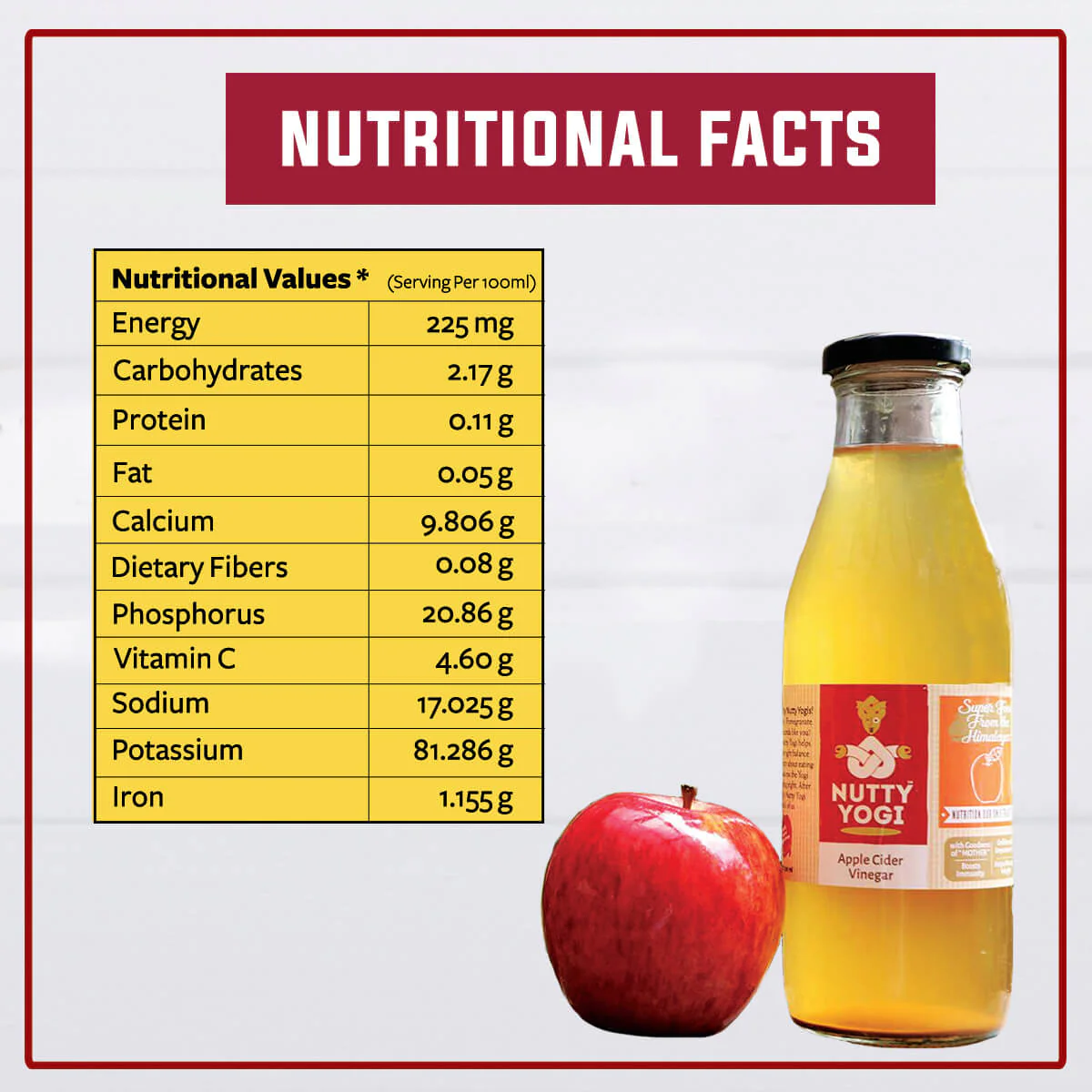 Product: Nutty Yogi Apple Cider Vinegar With Honey (500 g)