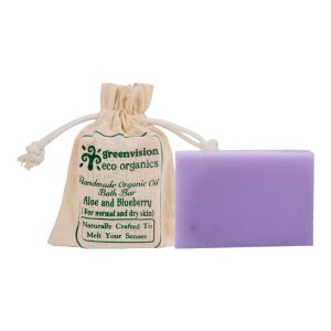 Product: Greenvision Eco-Organic Handmade Organic Oil Bath Bar – Aloe & Blueberry (For Normal & Dry Skin)