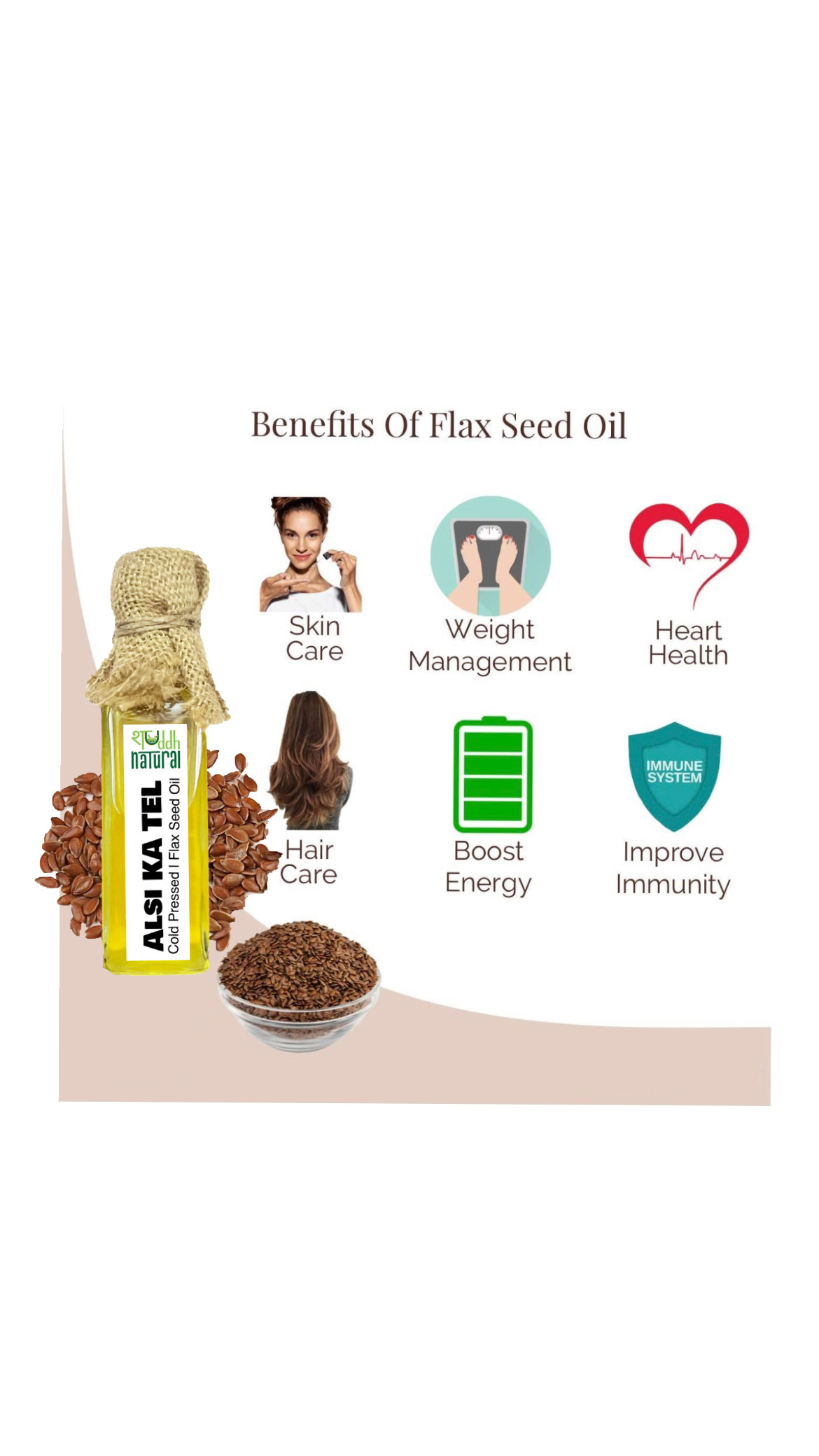 Product: Shuddh Natural Flax seed Oil