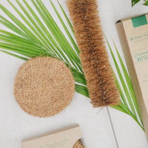 Product: Almitra Sustainables Coconut Fiber Coir Scrub (Pack of 5) and Bottle cleaner