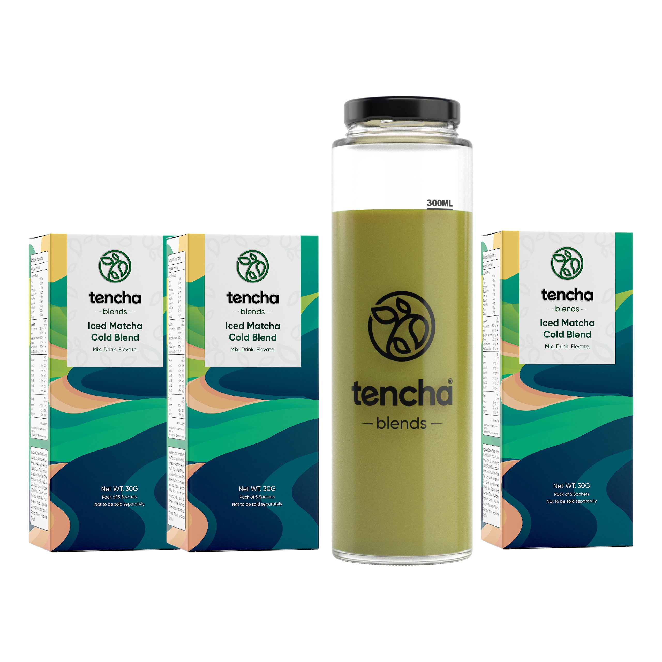 Product: Tencha Iced Matcha Cold Blend | (15 Sachets + Tumbler 300 ML)