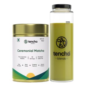 Product: Tencha Ceremonial Matcha with Free Spoon with Tumbler | 30 Servings | Japanese Matcha Green Tea Powder