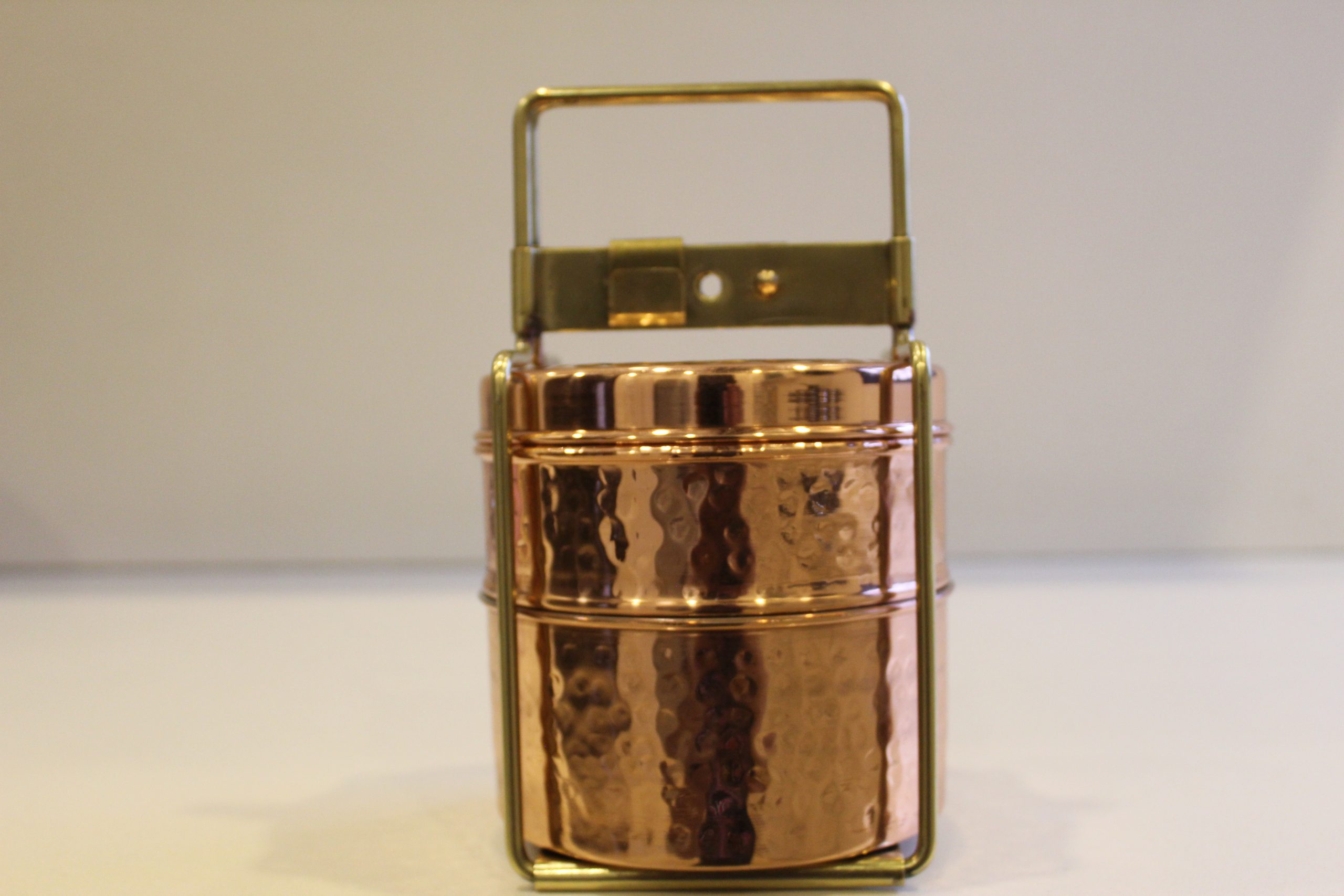 Product: Indian Bartan Copper Tiffin Box 2 box