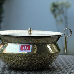 Product: Indian Bartan Brass sipri /handi with lid 2lt