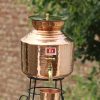 Product: Indian Bartan Copper Water Dispenser With Glass 10L