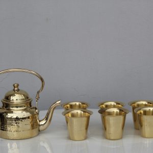 Product: Indian Bartan Brass Tea Pot Set