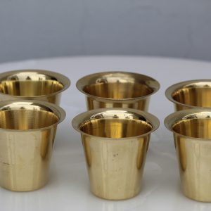 Product: Indian Bartan Brass Tea Glasses (set of 6)