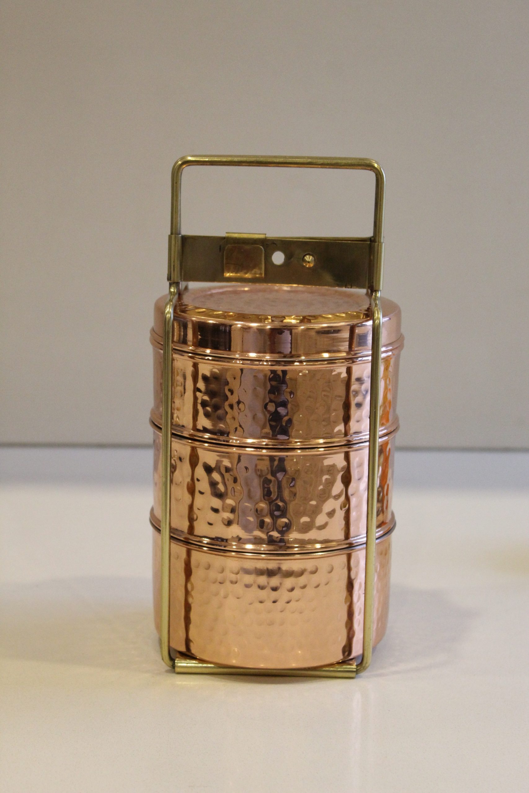 Product: Indian Bartan Copper Tiffin Box 3 box