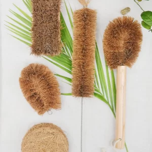Product: Almitra Sustainables Coconut Fiber – Cleaning Kit (Pack of 5 Coir Brushes)