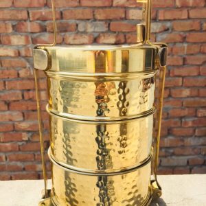 Product: Indian Bartan Brass Tiffin Box 2 box