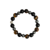 Product: Black obsidian, tiger eye and hematite bracelet for cleansing, clarity, strong mind, grounding and better health