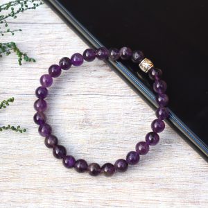 Product: Real Amethyst Stone Healing Bracelet | Powerful Stone For Protection & Inner Cleansing