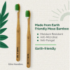 Product: Teeth-a-bit Bamboo Toothbrush Adults Slim Handle Gum Sensitive Soft Bristles Pack of 2 (Forest Green)