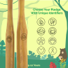 Product: Teeth-a-bit Bamboo Toothbrush Kids (9-12 Years) Hefty Handle with Gum Sensitive Soft Bristles Pack of 2 (Forest Green)