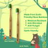Product: Teeth-a-bit Bamboo Toothbrush Kids (9-12 Years) Slim Handle with Gum Sensitive Soft Bristles Pack of 2 (Forest Green)