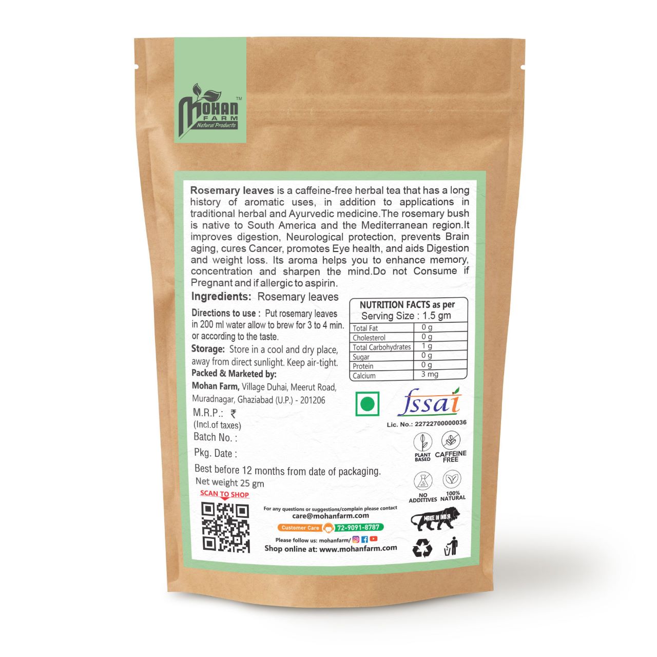 Product: Mohan Farms Combo Of Organic Rosemary Tea