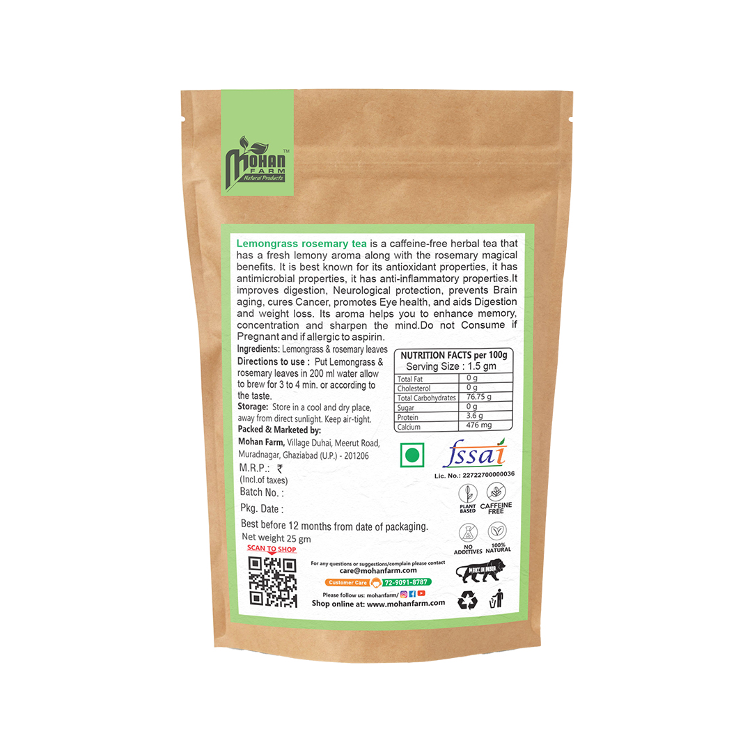 Product: Mohan Farms Combo Of Herbal Lemongrass Rosemary Tea And Herbal Lemongrass Chamomile Tea