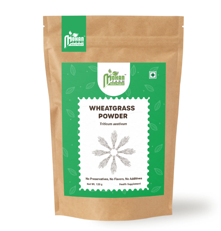 Product: Mohan Farms Natural Wheatgrass Powder