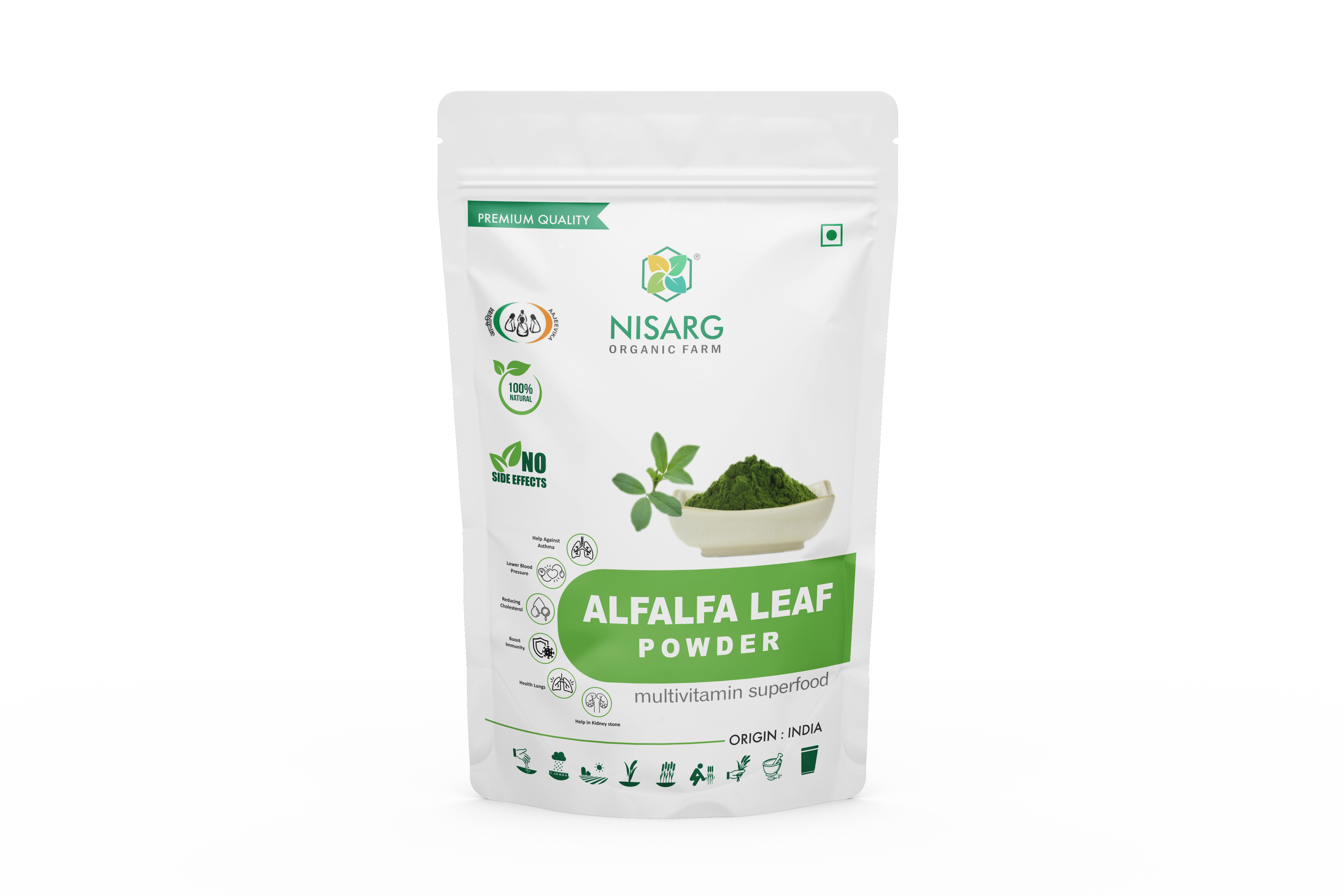 Product: Nisarg Alfalfa Leaf Powder