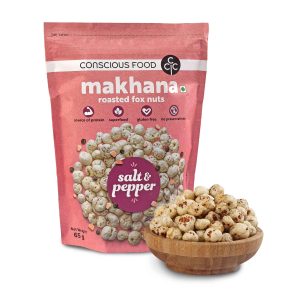 Product: Conscious Food Makhana – Salt & Pepper (65g)