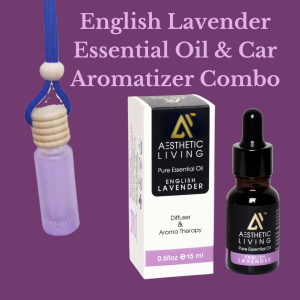 Product: Aesthetic Living  Car Aromatizer/ Diffuser Bottle with Essential Oil (vase shape 15ml + Essential oil 15ml)
