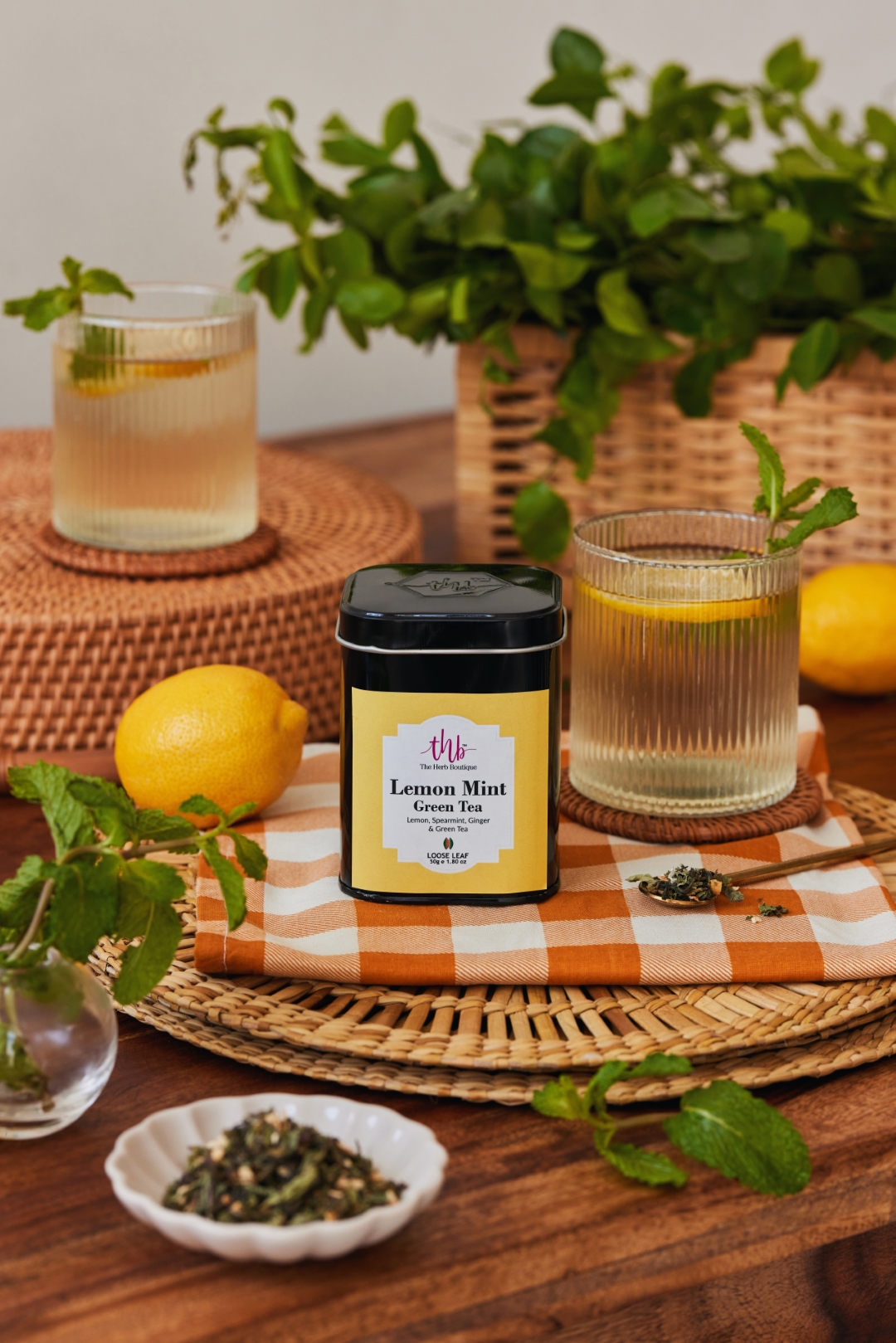 Product: The Herb Boutique Lemon Mint Green Tea